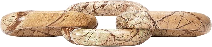 Bloomingville Decorative Marble Chain, Variegated Brown Tones