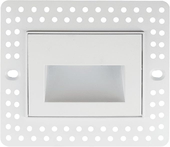 3W Trimless Horizontal Step Lights, White Finish, 120V Dimmable LED Stair Lights Indoor and Outdoor,110 Lumens, CRI 90+,IC Rated, ETL Listed, 5CCT Selectable 2700K|3000K|3500K|4100K|5000K