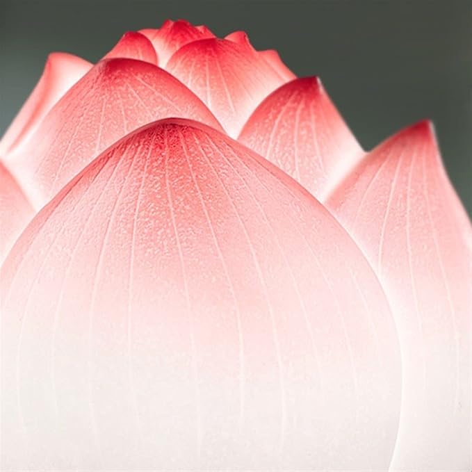 Retro Zen Wall Lamp Study Bedroom Background Lotus Decorative Bedside for Corridor, Hallway(Pink)