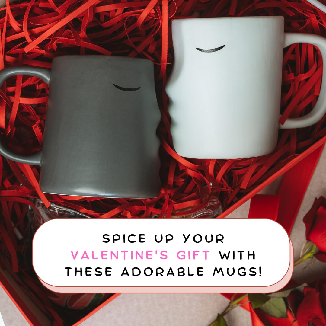 Occasionals Kissing Couple Mug Set, Wedding present for Couples 2025, Engagement Gifts, Valentines Day, Cute Matching Couple Coffee Cups Bride and Groom Husband and Wife, His and Hers, Mr and Mrs