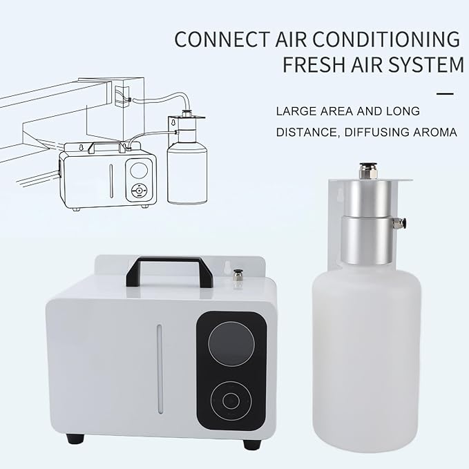 Asixxsix Smart Scent Air Machine, 2000ml Smart Aromatherapy Machine Scent Diffuser with Smart App Control, 10000m ³ Large Area Aromatherapy Diffuser for Home, Hotel, Spa, Office (US