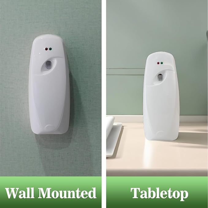 FIRSTONE Automatic Air Freshener Spray Dispenser for Bathroom Restaurant Wall Mounted or Free Standing, White