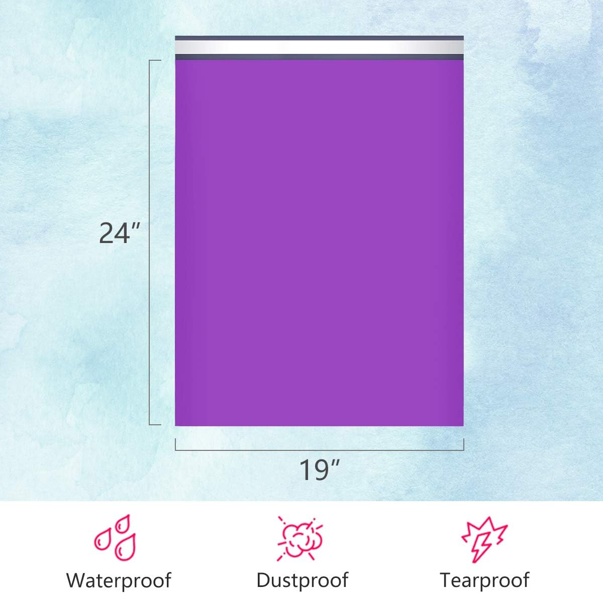 UCGOU Poly Mailers 19x24 Inch Purple 50 Pack Extra Large Shipping Bags Strong Thick Mailing Envelopes Self Seal Adhesive Waterproof and Tear Proof Boutique Postal for Clothing Quilt and More