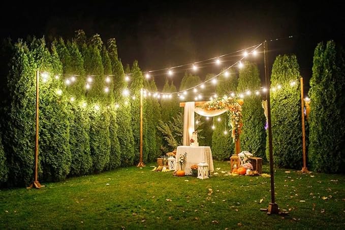 Afirst Outdoor String Lights 20FT with 22 LED Bulbs(2 Spare) Waterproof Connectable Patio Lights for Outside Backyard Porch Lighting