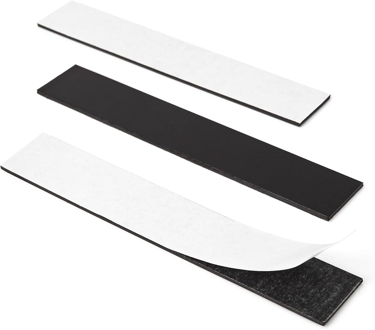 Rammos Magnetic Strips with Adhesive Backing 3 Pack(Each 6 inches x 1 inch) Extra Strong and Heavy Duty Adhesive Magnetic Strips for Tools, Knifes, and Crafts