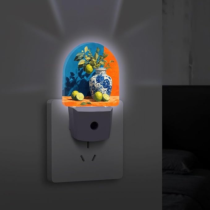 Night Lights Plug Into Wall, Cerulean Contrast LED Smart Light Sensor Night Light Auto Dusk to Dawn for Hallway, Bedroom, Bathroom, Stairway
