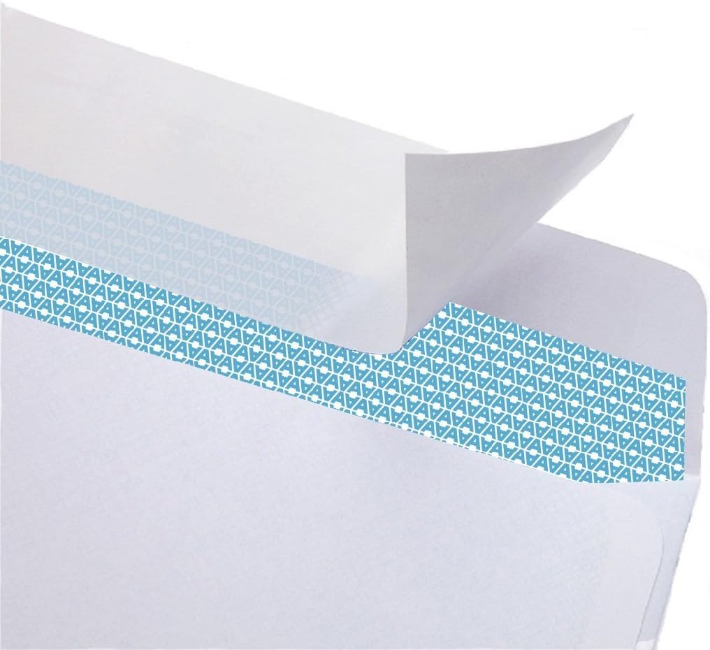 Aimoh 500#8 Double Window Self Seal Security Envelopes - for Business Checks, QuickBooks & Quicken Checks, Size 3 5/8 x 8 11/16 Inches - Checks Fit Perfectly - Not for Invoices, 500 Count (30180)