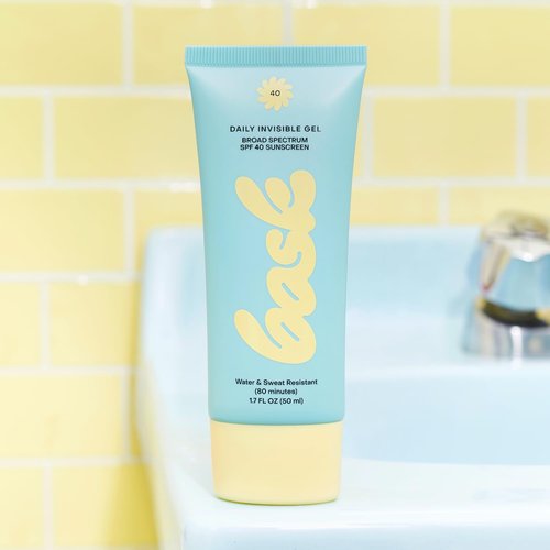 Bask Suncare SPF 40 Daily Invisible Gel Face Sunscreen - Broad Spectrum Protection, Fragrance Free, Hydrating, Lightweight & Fast Absorbing, Dermatologist Recommended, 1.7 fl oz (Pack of 3)