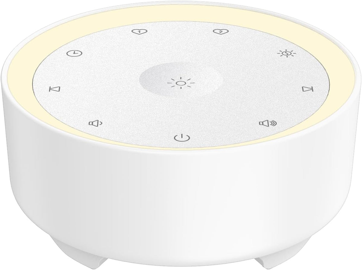 Kipcush Sound Machine & Night Light for Adults/Baby/Kid. White Noise Machine with Max 8H Timer & 20 Soothing Sleep Sounds. Small Size & Portable Design for Bedroom, Office, Travel. Favorites Buttons