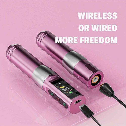 Neebol Wireless Tattoo Pen Kit, Superlight Rotary Tattoo Gun, Screen Display, Complete Cordless Tattoo Kit, Microblading Machine, PMU Machine, Eyebrow Machine, for Beginners and Professionals, Black