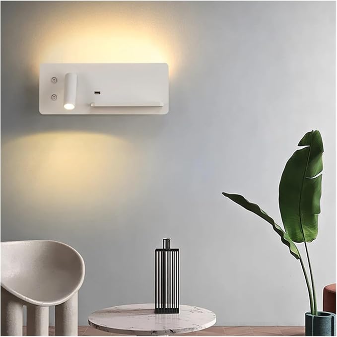 Wireless Charging Column Modern Minimalist Style LED Tone Wall Light Black White Luxury Home Decor Home Appliances Bedroom Nightstand,Chandelier