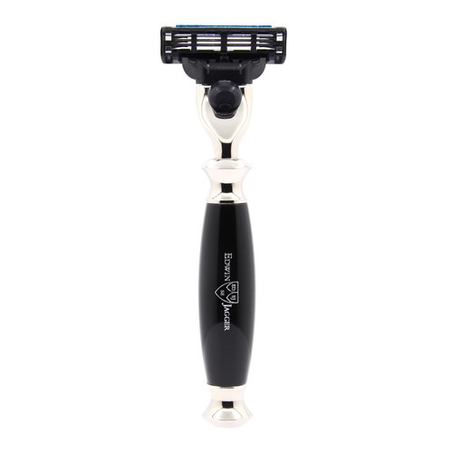Edwin Jagger Simulated Ebony and Nickel Shaving Set, Black