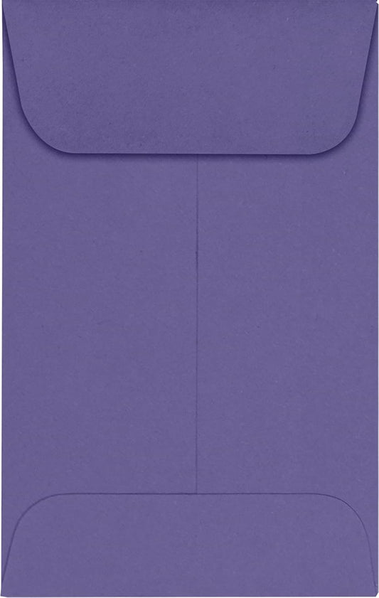 LUXPaper #1 Coin Envelopes | 2 1/4" x 3 1/2" | Wisteria Purple | 80lb. Text | 50 Qty