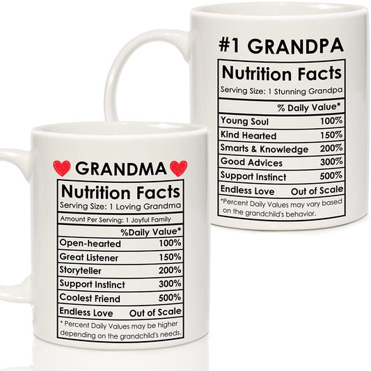 Breezy Valley Grandparents Gifts from Grandkids, Mother's Day Gifts for Grandma Grandpa from Grandson Granddaughter - Best Gift for Grandmother Grandfather, Happy Birthday Gift Grandparents Coffee Mug