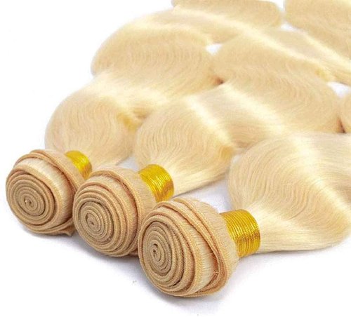 Habiliana Bundles Human Hair 18 20 22 Inch Body Wave Blonde 613 Human Hair Bundles 11A Unprocessed Brazilian Virgin Quick Weave Hair Extensions for Black Women