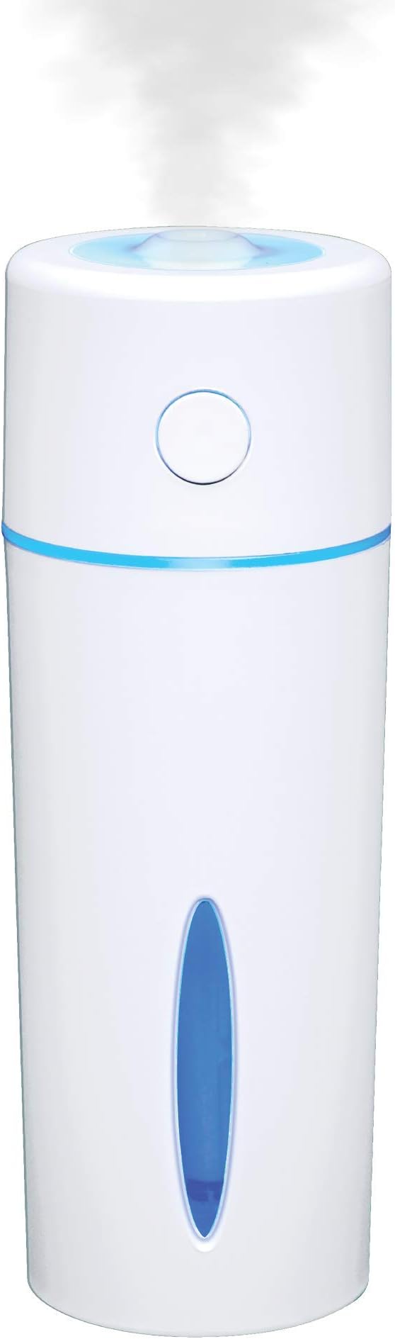 Treva Portable Mini Humidifier 150 ml Capacity, Cool Mist Ultrasonic Humidifier with Colored Light, USB Powered, Whisper Quiet with 2 Misting Modes
