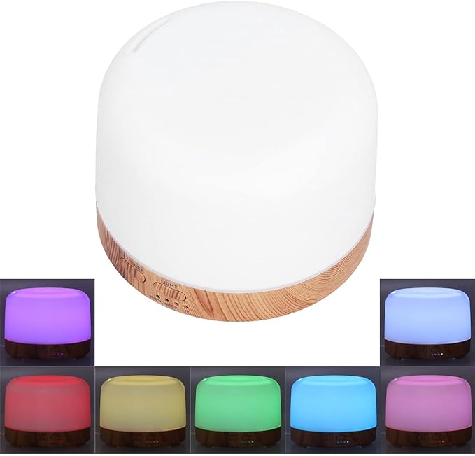 Air Humidifier, LED Essential Oil Diffuser Save Space with Color Changing Ambient Light for Home for Bedroom(#2)