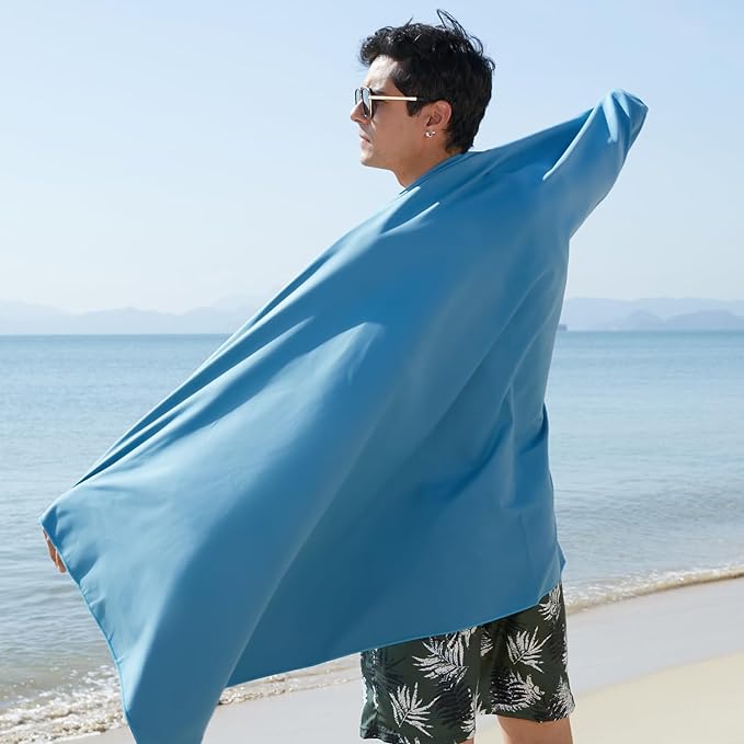 Rainleaf Microfiber Towel Perfect Travel & Gym & Camping Towel. Quick Dry - Super Absorbent - Ultra Compact - Lightweight. Suitable for Trip, Beach, Shower, Backpacking, Pool