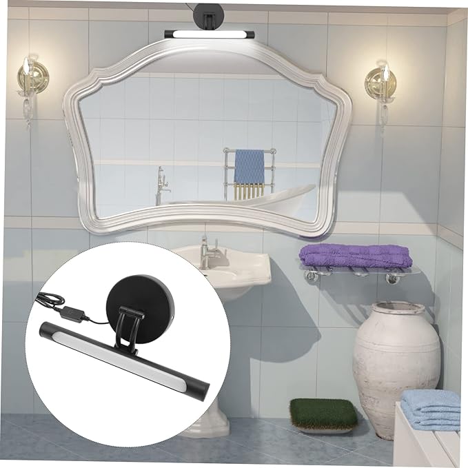 VILLCASE Makeup Mirror LED Front Light with Charging Brightness for Bathroom and Bedroom Three Color Temperature Wall Lamp for Dressing Table and Mirror Cabinet