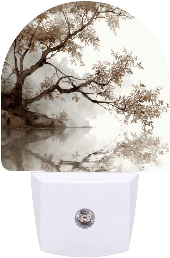 Night Lights Plug Into Wall, Misty Wash LED Smart Light Sensor Night Light Auto Dusk to Dawn for Hallway, Bedroom, Bathroom, Stairway