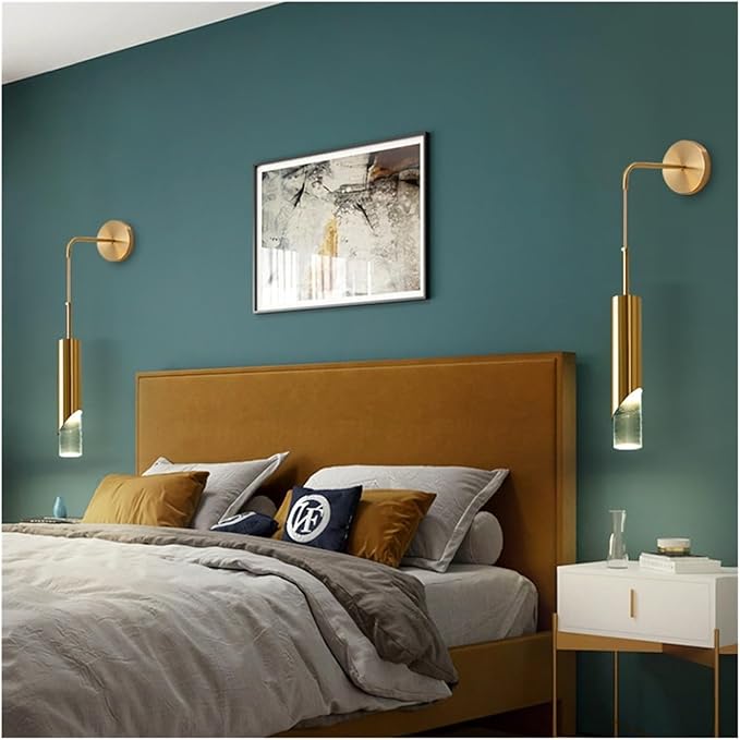 Modern Led Decorative Items Compatible with Home Tri-Color Light Source Dining Room Lights Dorm Room Decor Lamp(Gold,15 * 30 * 6cm)