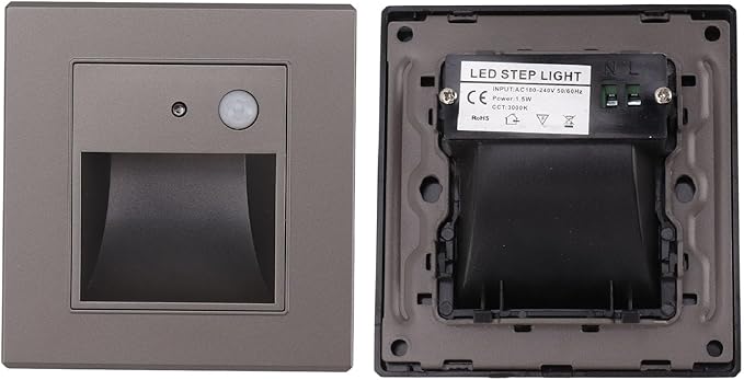 Keenso LED Motion Sensor Step Lights for Staircase with Dusk to Dawn Sensor, Easy to Install for Indoor Bedroom and Living Room Made of MysticalFantasy Material