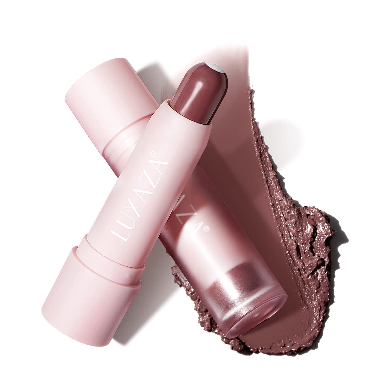 Tinted Lip Balm Chapstick with Color, Natural Semi - Gloss Finish, Hydrating/Coloring 2 in 1 Moisturizer Lip Stick for Girls & Women #03 Nude-Mauve