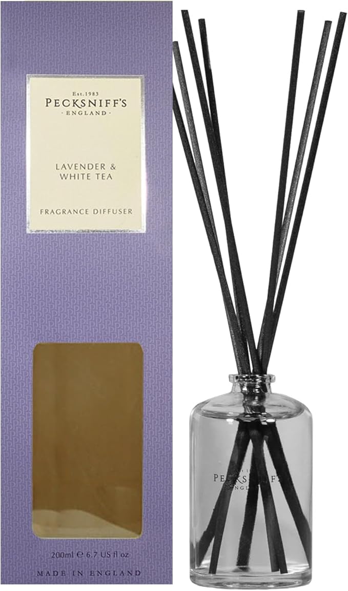 Pecksniff's Lavender & White Tea Diffuser | 200 ml/6.76 Fl Oz