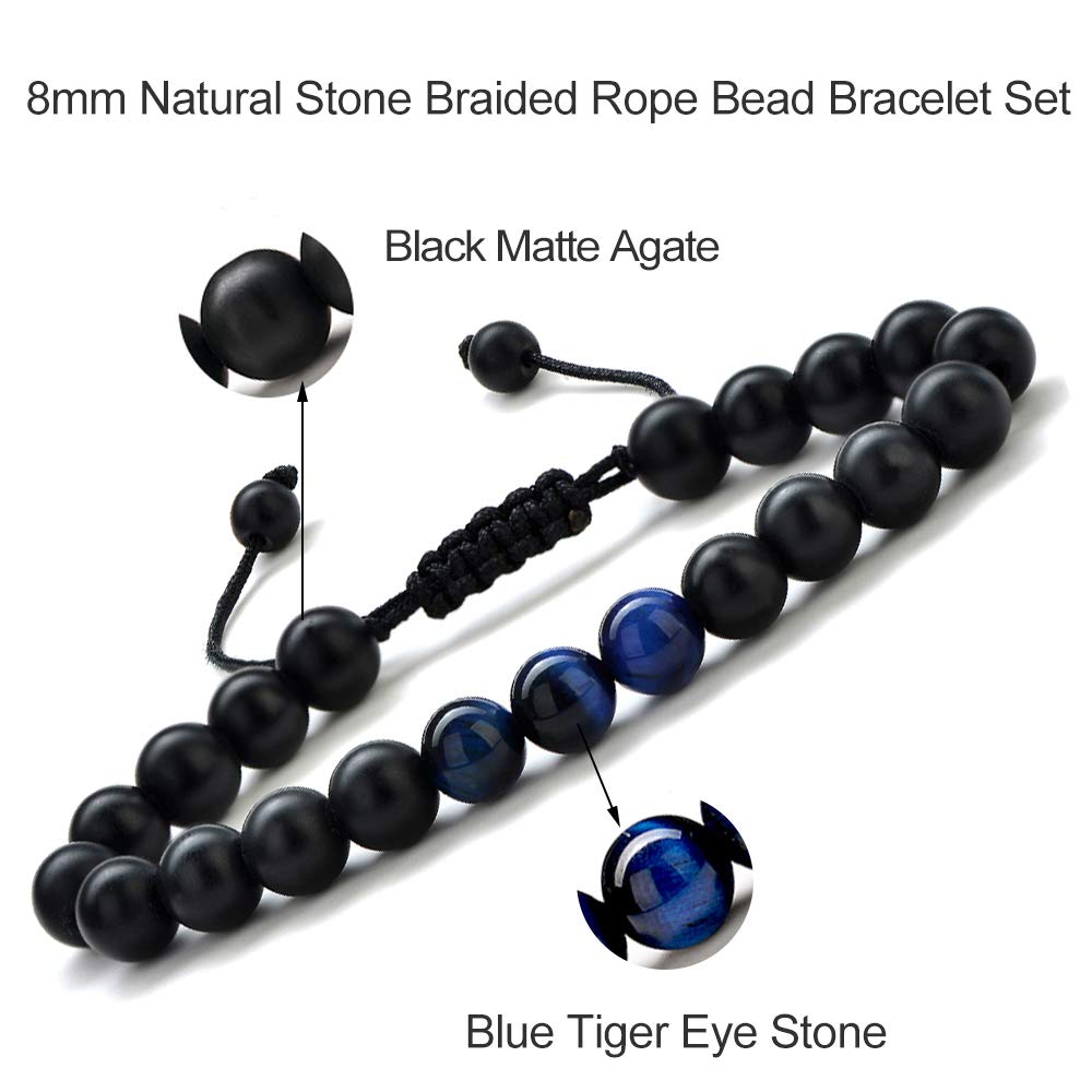 M MOOHAM Mens Bracelet - Unique Gifts for Men Bracelets Set Christmas Gifts for Dad from Daughter Birthday Gift for Men Retirement Gifts for Men Bracelets for Men