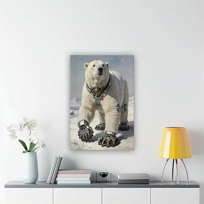 Framed Futuristic Fantasy Wall Art for Living Room TV Wall Modern Tech Style Home Decor 20x30inch(50x75cm)
