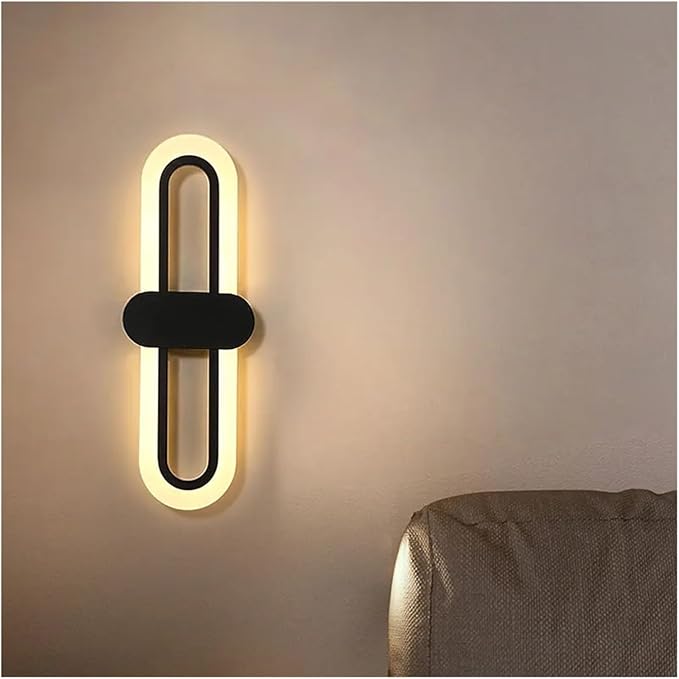 Modern Minimalist Living Room Background Wall Led Three-Color Light-Changing Wall Lamp Simple Aisle Balcony Lamp,Ideal for Bedroom