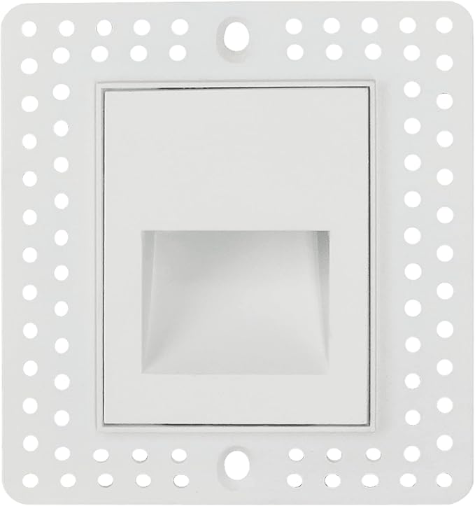 3W Trimless Vertical Step Lights, White Finish, 120V Dimmable LED Stair Lights Indoor and Outdoor, 75 Lumens, CRI 90+, IC Rated, ETL Listed, 5CCT Selectable 2700K|3000K|3500K|4100K|5000K