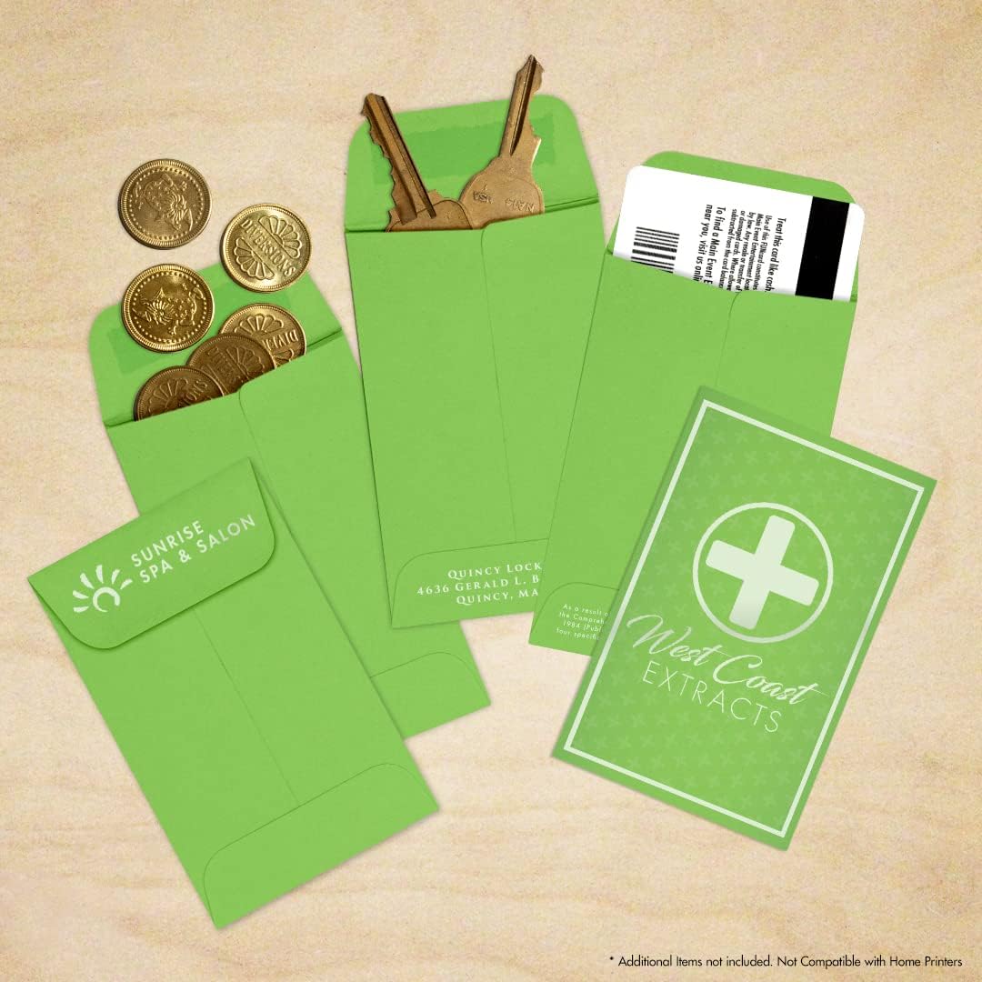 LUXPaper #1 Coin Envelopes | 2 1/4" x 3 1/2" | Limelight Green | 80lb. Text | 500 Qty