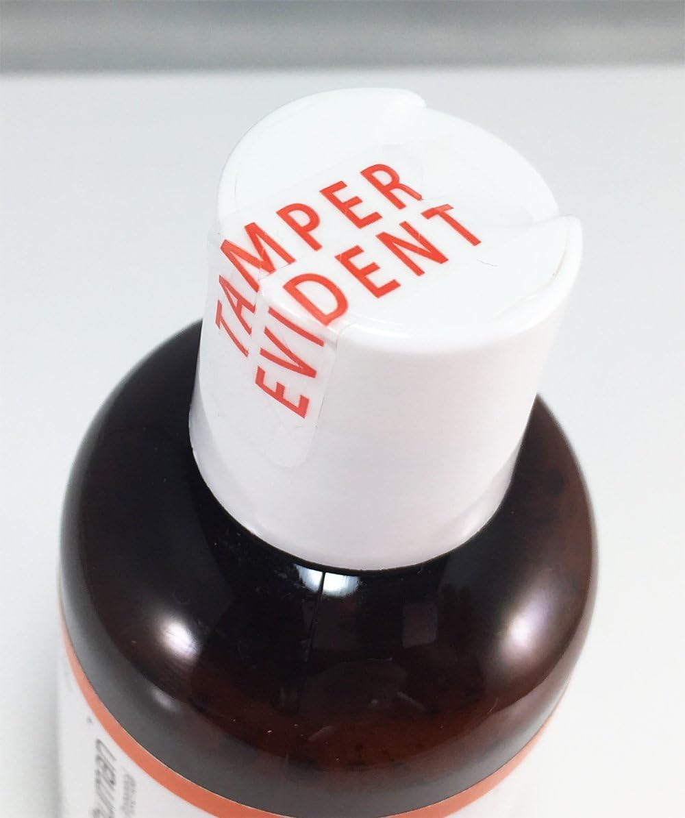 Tamper Evident Labels Small Clear with Red Ink .5 x 1.5 Inch Rectangles 500 Adhesive Stickers