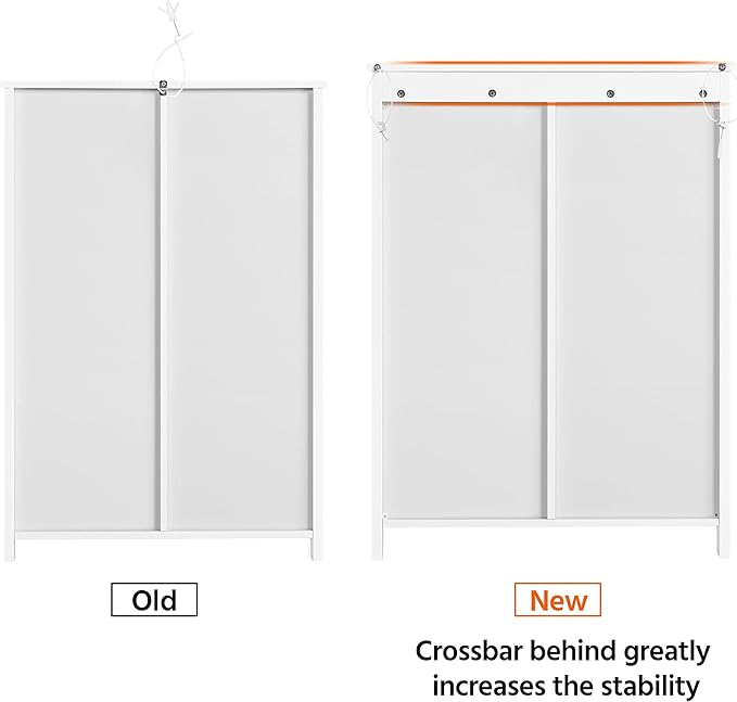 Yaheetech Large Bathroom Floor Cabinet with 4 Dawers and Single Door Cabinet, Freestanding Storage Cabinet for Living Room Kitchen Hallway, White