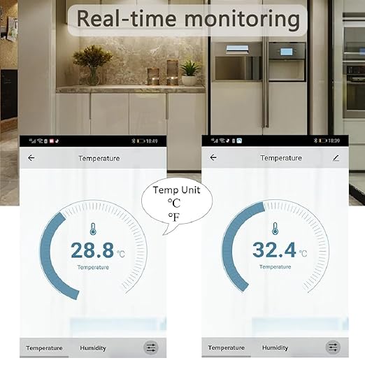 Tuya WiFi Intelligent Temperature Sensor | 85-250V Dry Contact Relay | Monitoring Intelligent Module | Device Sharing | Compatible with Alexa Google