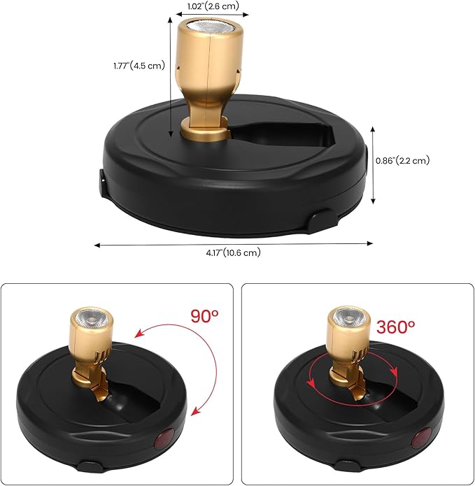 Wireless Spotlight Battery Operated, LED Picture Light, Accent Spot Light for Indoor Plant Tree, Puck Lights with Remote and Timer, Stick Display Uplighting for Painting Dartboard Wall Decor Art Photo