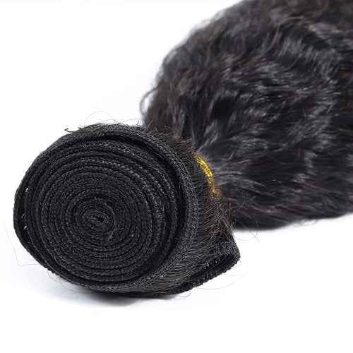 24 26 28 inch Color 1B Human Hair Bundles Yaki Straight Bundle Kinky Straight Human Hair 3 Bundles Double Weft Yaki Bundle