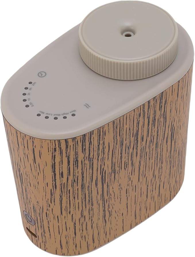 Jiawu Essential Oil Diffuser, Waterless 60ML Smart Aromatherapy Diffuser, Smart Scent Air Machine with APP Control for Bedroom, Living Room, Car, Office (Wood Grain)