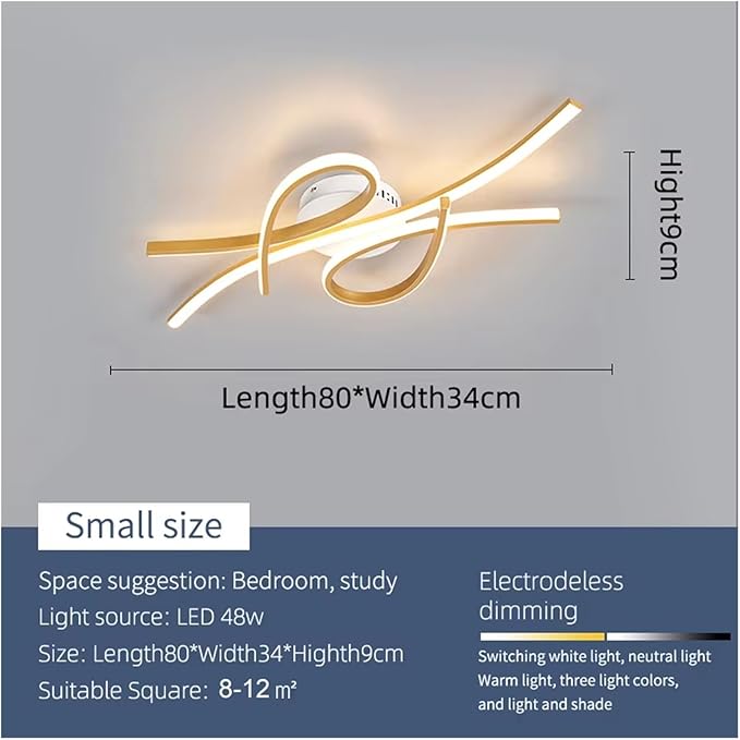 Smart Home Led Pendent Light Living Room Bedroom Study Room Hanging Light Black/Gold Art Decoration Chandelier,Modern