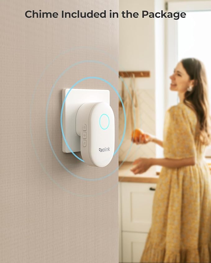 REOLINK Video Doorbell PoE Camera – 2K IP Security Camera Outdoor with Chime V2, 4:3 Aspect Ratio, 180 Degree Diagonal, 2-Way Talk, Plug & Play, Secured Local Storage, No Monthly Fee