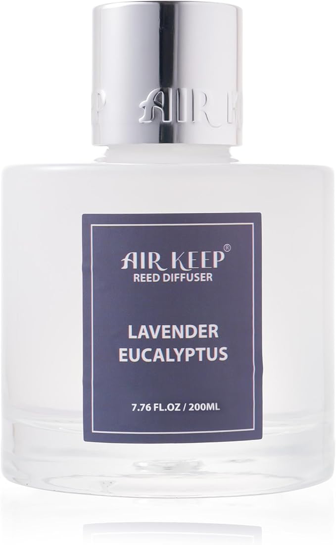 Airkeep Reed Diffuser Set/Lavender Eucalyptus/6.76 fl oz(200ml)/1 Pack/Home & Office Decor Aromatherapy Diffuser Oil Gift Set