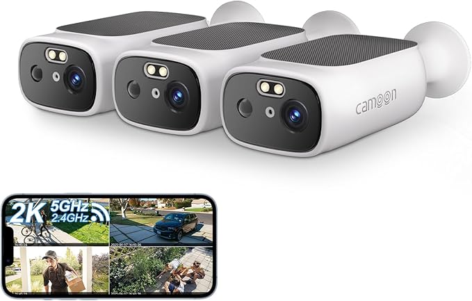 5G WiFi Security Cameras Wireless Outdoor, 5G Security Camera for Home Security, AI Motion Detection, Color Night Vision, SD Card/Cloud Storage, Waterproof, Compatible with Alexa/Google Home