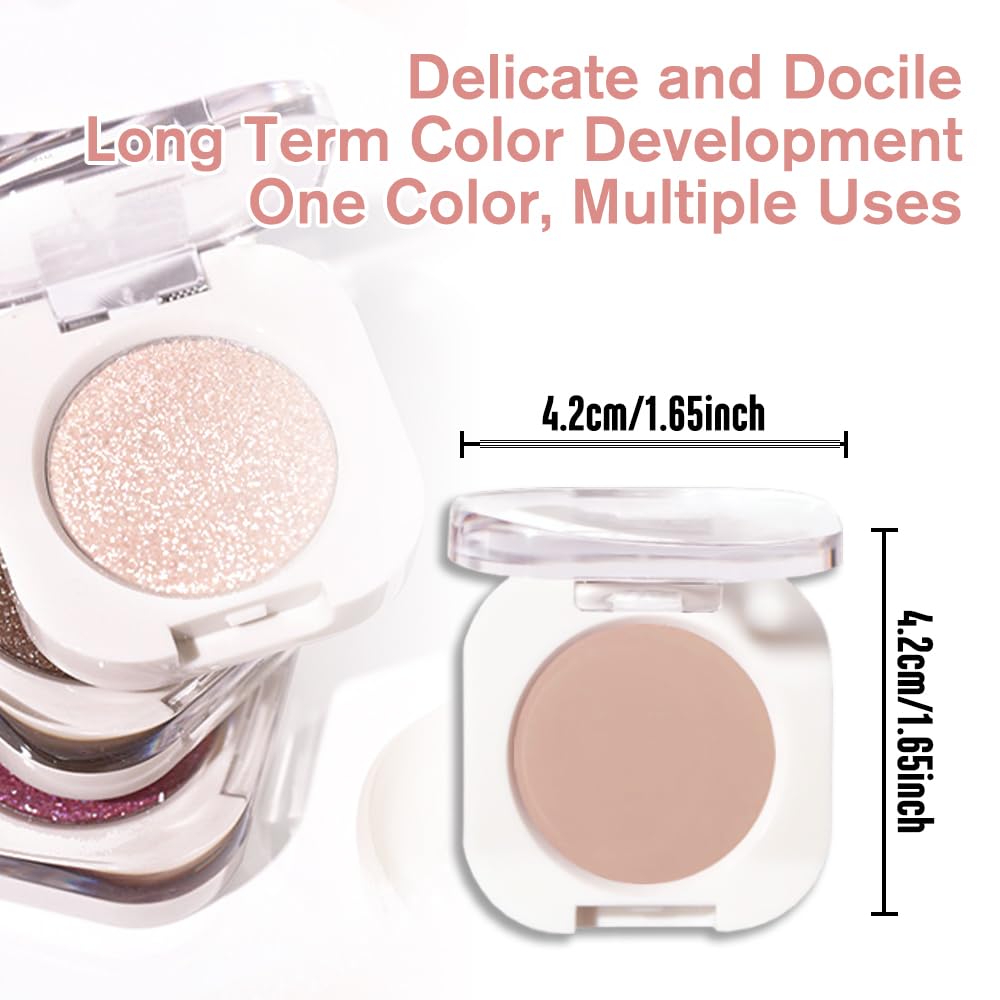 Light Brown Single Matte Eyeshadow Makeup, Neutral Powde Eye Shadow for Women, Rosy Brown Eyeshadow Palette Pigmented Waterproof, sombras para ojos, Lightweight Blendable, Girls Eyeshadows Gift