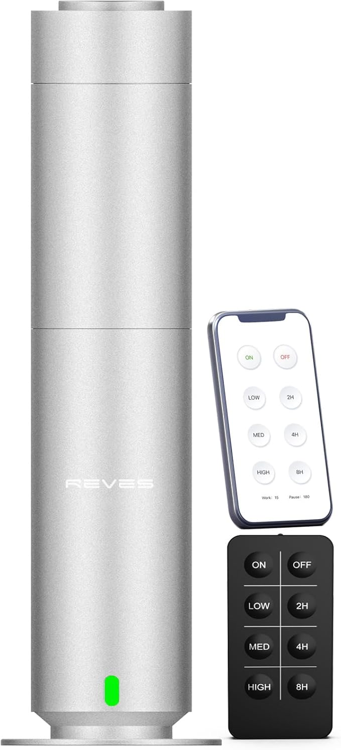 Diffuser Machine for Hotel-Scent Air Machine for Home-Diffusers for Home-Waterless Essential Oil Diffusers-Studio Scent Diffuser-Large Room-Cold Air-Office Fragrance-App Remote Control - Silver