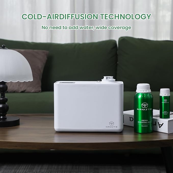 Waterless Diffuser HVAC Aromatherapy Machine, Long Lasting Aroma 800ml Home Luxury Scent Diffusers, 4000 Sq.Ft Coverage, APP & Button Control, Cold Air Diffusion for Home Hotel Mall Office