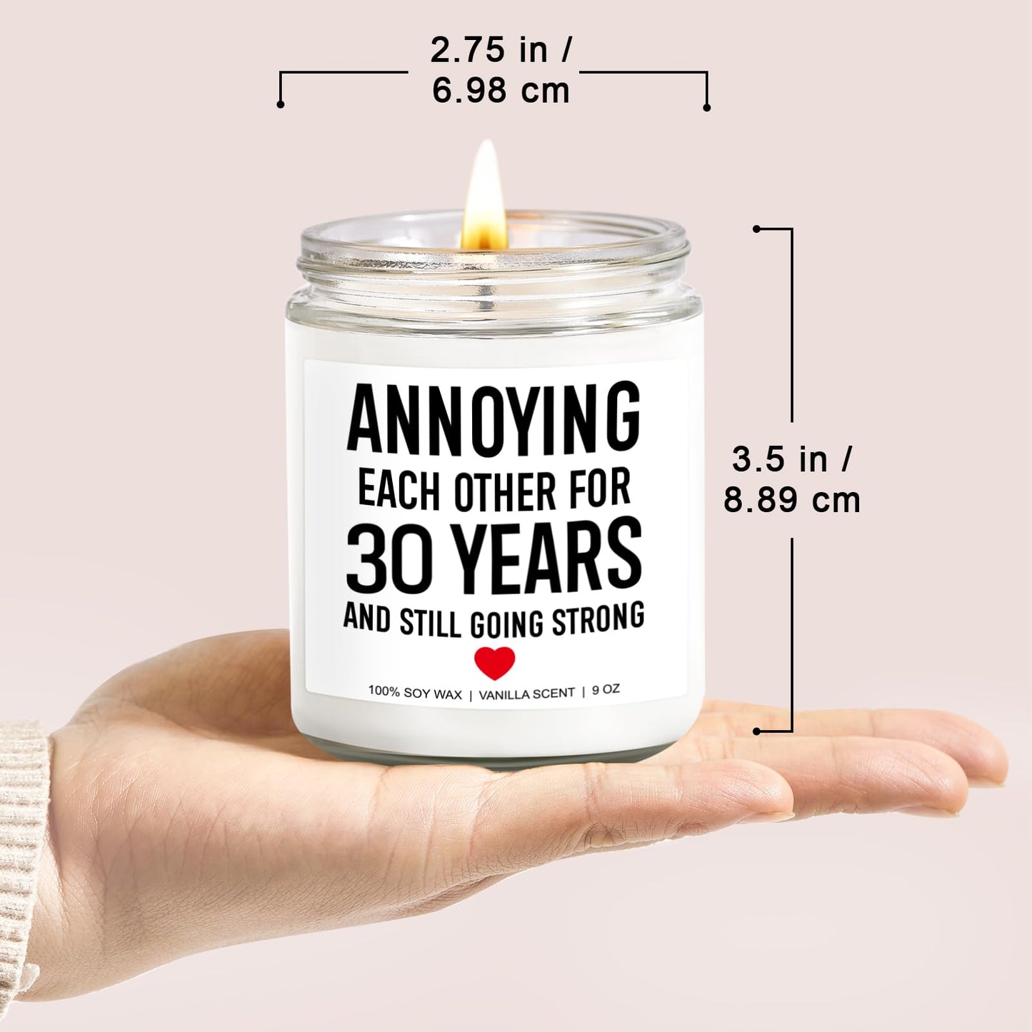 Younift Funny 30 Years Candle, 30th Anniversary Decorations, 30th Anniversary, Gifts for Husband, Wife, Couples, Parents, Friends, Men, Women, 30 Year Wedding Anniv. Pearl Presents for Him, Her