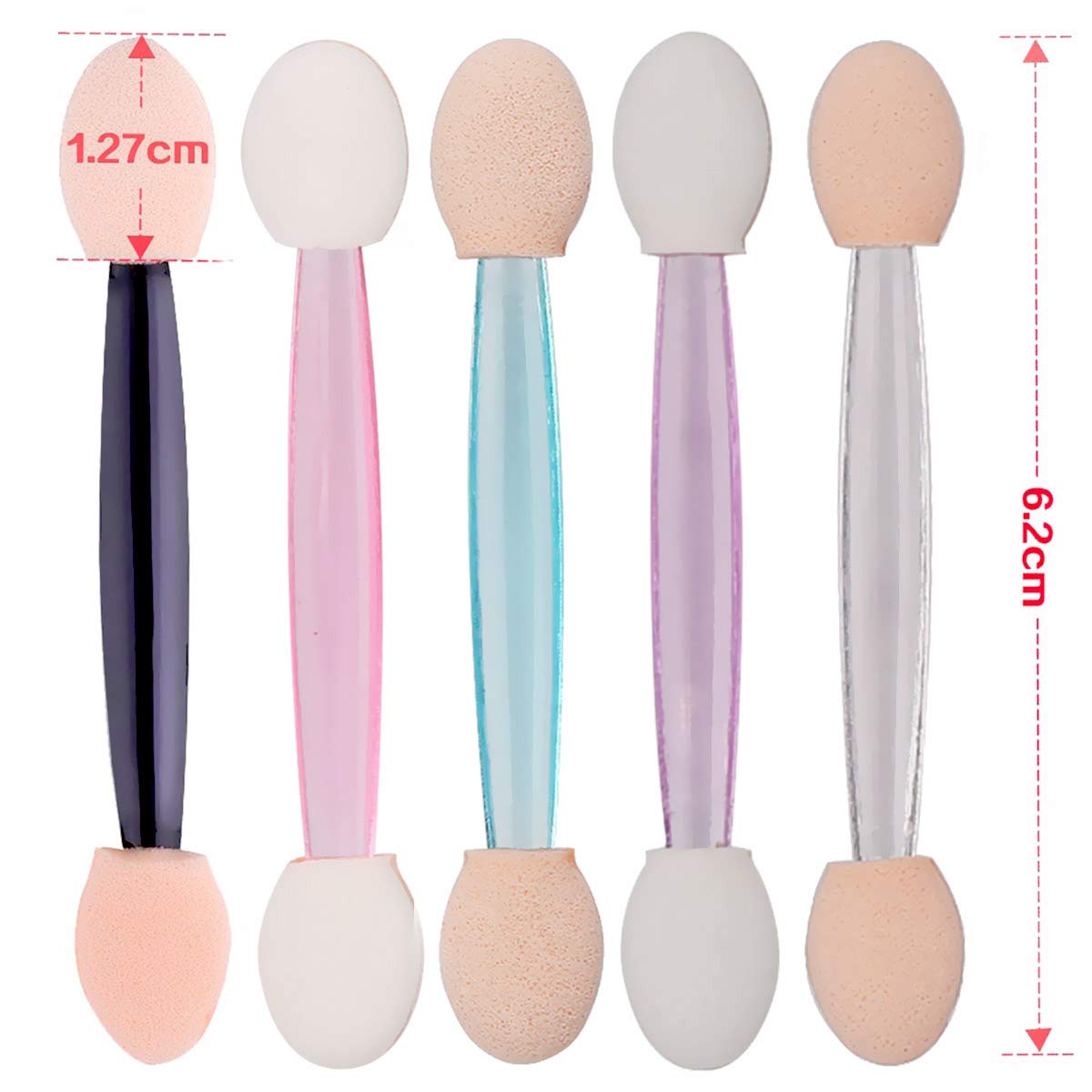 Akstore 30PCS Disposable Dual Sides Eye Shadow Sponge Applicator Eyeshadow Brushes Makeup Brush (30PCS-Mixed)