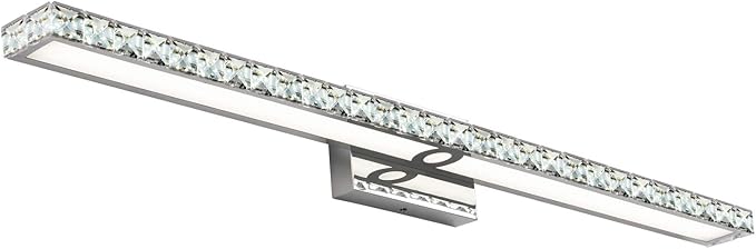 SOLFART Bathroom Vanity Lights Fixtures Over Mirror Dimmable Crystal Bathroom Light fixtures Over Mirror 40 Inches Wall Lights