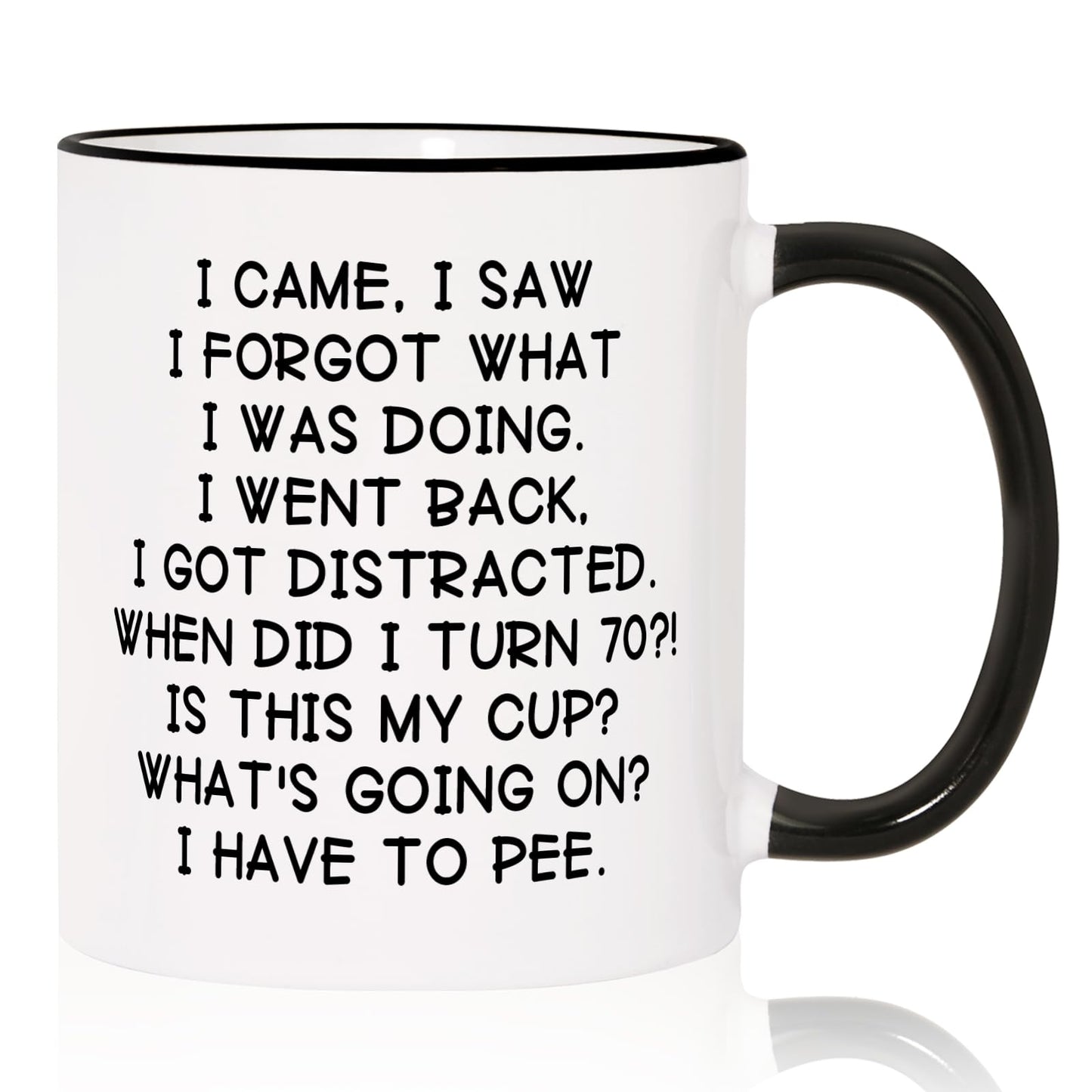 Shqiueos Funny 70th Birthday Gifts for Women Men Mug 11oz, 70 Year Old Birthday Gifts for Her Him, Happy 70th Bday Gift Idea for Mom Dad Grandpa Grandma, 1955 Birthday Gift Decorations Coffee Cup